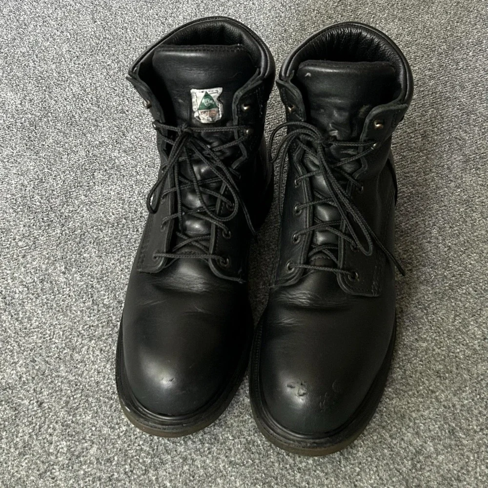 Red Wing Boots Mens Size 11B Black Leather Work Safety Toe EH 3507 USA